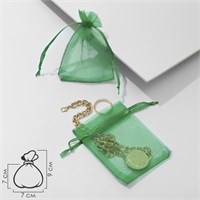 Мешочек подарочный, 7*9см, тёмно-зелёный 124924