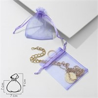 Мешочек подарочный, 7*9см, фиолетовый 124925