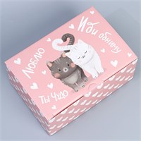 Коробка подарочная сборная, упаковка, «Иди обниму», 22*15*10см 124975