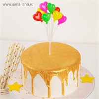Топпер д/торта «Сердечки», 17*8*4.5см, МИКС 124982
