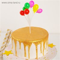 Топпер д/торта «Шарики», 17*8*4.5см, МИКС 124983