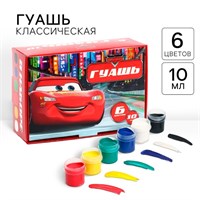 Гуашь 6цв по 10мл, «Тачки» 125290