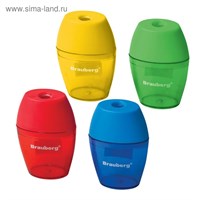 Точилка BRAUBERG Diamond, 1 отверстие, с контейнером, МИКС 1шт 125394