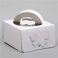 Кондитерская упаковка без печати, короб, 1кг, 21*21*12см 125424