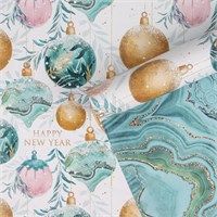 Бумага упаковочная глянцевая двухсторонняя «Елочные шары», 70*100см 6693