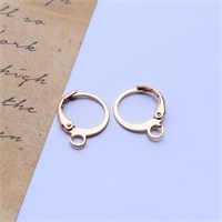 Швензы круглые 14,5*12мм , золото, 1 пара 125375