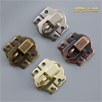 Замок металл д/шкатулок 2,9*2,7мм + 4 винта, цвет золото 125408