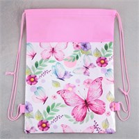 Мешок д/обуви «Бабочки» (полиэстер) 41*30см 125565