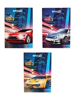 Блокнот А6, 40л в клетку на скрепке «Авто», обложка мелованный картон, МИКС 1шт 125669