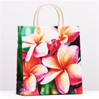 Пакет «Оранжевые цветы», мягкий пластик, 26*23см, 110мкм 125749