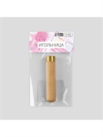 Игольница-туба, 8.6*1.8*8см, дерево, коричневая 125763