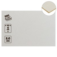 Картон переплётный (обложечный) 2.0мм, 10*15см, 1250г/м², белый 125785