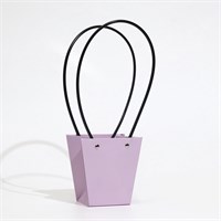 Сумка д/цветов лиловая влагостойкая, 12*12-8*8-12.5см 125944