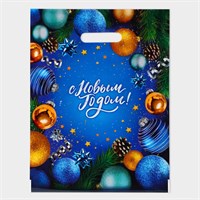 Пакет подарочный новогодний «Сокровищница», полиэтиленовый с вырубной ручкой, 31*40см 126055