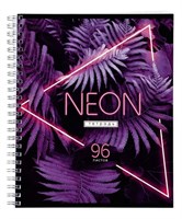 Тетрадь в клетку, 96л, А5, на спирали, блок №1, Neon 126070