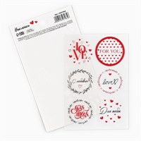 Наклейки д/подарков и цветов «С любовью», винил, 9.3*16см 126096