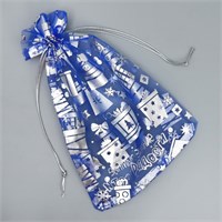 Мешочек подарочный новогодний органза «Зимние радости», 16*24см 126154