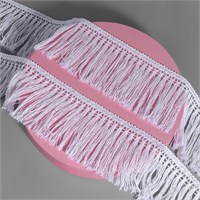 Тесьма декоративная «Бахрома», 75мм, 1м, белая 126207