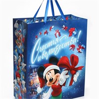 Пакет подарочный новогодний ламинированный «Волшебного Нового года», 40*49*19см, Микки Маус 126294