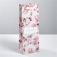 Пакет подарочный под бутылку, «Только д/тебя с любовью », 35*13*10см 126308