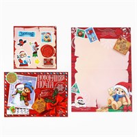 Письмо Деду Морозу, конверт А5, с наклейками «Новогодняя почта. Снеговичок с мишкой» 126364