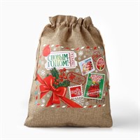 Мешочек подарочный с термонаклейкой «Новогодняя почта», 30*40см 126372