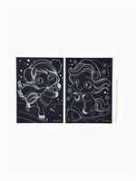 Гравюра новогодняя «Волшебное время» А6, н-р 2шт 126388