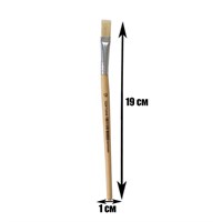 Кисть щетина №12, плоская, ручка дерево (международный размер) 126423