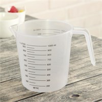 Стакан мерный, 1л, пластик, прозрачный 126447