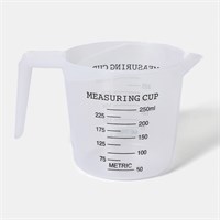 Стакан мерный Доляна, 250мл, пластик, прозрачный 126448