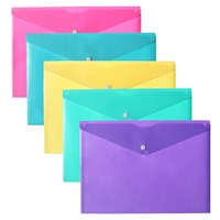 Папка-конверт на кнопке А4, 180мкм, Calligrata Pastel, глянцевая, полупрозрачная, микс 1шт 126466