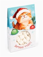 Маршмеллоу в коробке «Зимних чудес», со вкусом пломбира, 55гр 126579