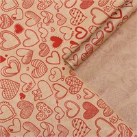 бумага упаковочная крафт сердечки фигурные 0,72*10м  29824