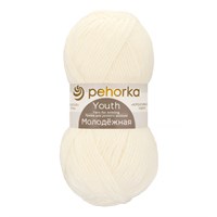 Пехорка Молодежная 200гр 91% акрил/9% полиамид цвет Белый 01 103108