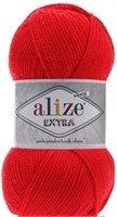 Пряжа Alize Extra 90% акрил/10% шерсть 100гр/220м №56 Красный 106379