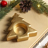 Подсвечник на 1 свечу «Ёлочка», 2.5*9см, золотой 126793