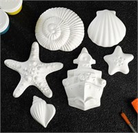 Н-р д/раскраски «Морской» белый, 6шт, 20*1.5*15см 126817