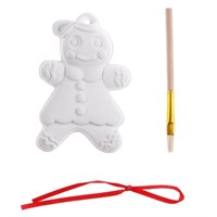 Ёлочная игрушка под раскраску «Печенька» с подвесом, кисть 126819