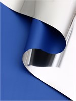 Пленка д/цветов, «Серебряная сторона», синий, 57*57см 126951