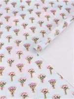 Бумага упаковочная глянцевая «Букетик цветов», 70*100см 126954