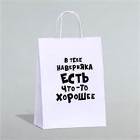 Пакет подарочный «В тебе наверняка есть что-то хорошее», 24*14*28см 126995