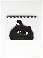 Скетчбук в твердой обложке на гребне А5 80л 100г/м «Котик» 127036