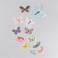 Н-р наклеек д/декора «Арт Узор. Бабочки. Цветочки. Ситец», картон, 12шт, h4-10см 127092