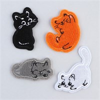 Термонаклейки на одежду «Котики», 4шт 127093