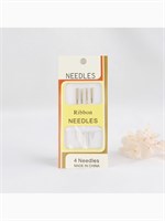 Иглы д/вышивания лентой, с золотым ушком, d1.07мм, 4.4-4.9см, н-р 4шт 13019