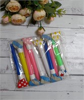 Язычок-гудок праздничные цв. микс н-р 10шт  109920