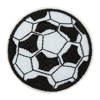 Термоаппликация «Футбольный мяч», d5см, цвет белый/чёрный 127118