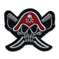 Термоаппликация №1780 Пиратский символ 7.5*6.3см 127123