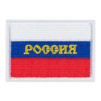 Термоаппликация №5437B флаг России надпись 5*7см 127124