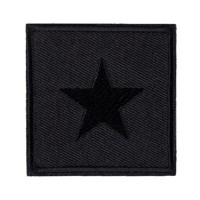 Термоаппликация №4720А квадрат со звездой черный 5.3*5.3см 127128